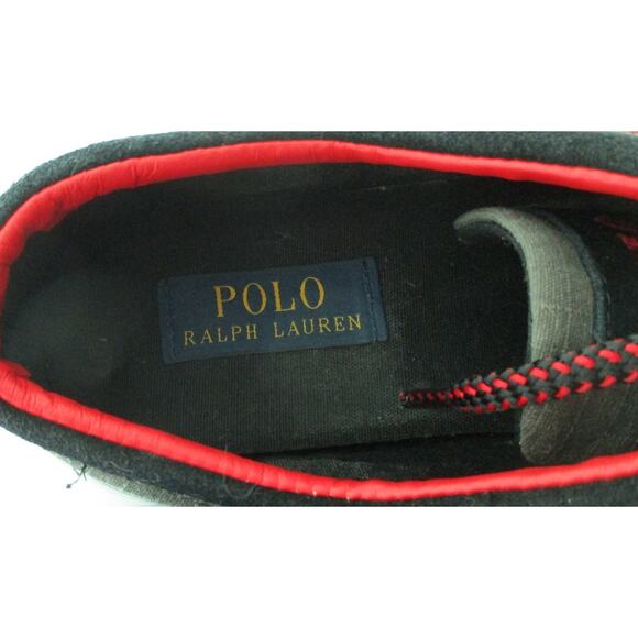 Ralph Lauren Polo Men's Faxon Gray Canvas Lace Sneakers Size 10.5D - Picture 7 of 10